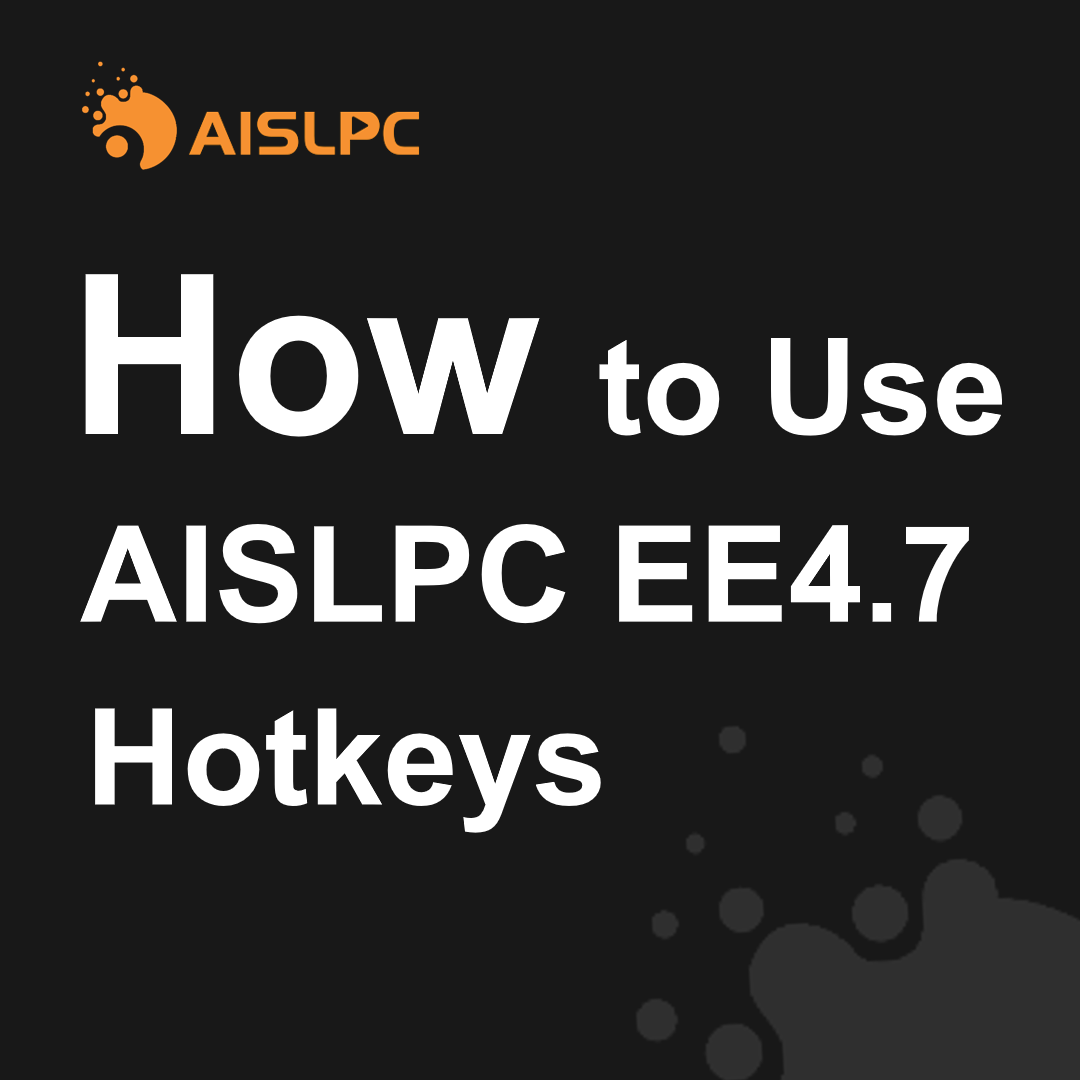 Обложка блога AISLPC «How to Use AISLPC EE4.7 Hotkeys» с логотипом AISLPC на тёмном фоне.