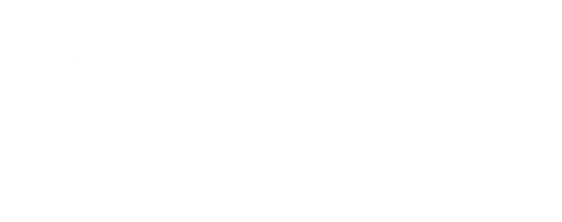Белый горизонтальный логотип AISLPC с фирменным значком на прозрачном фоне.