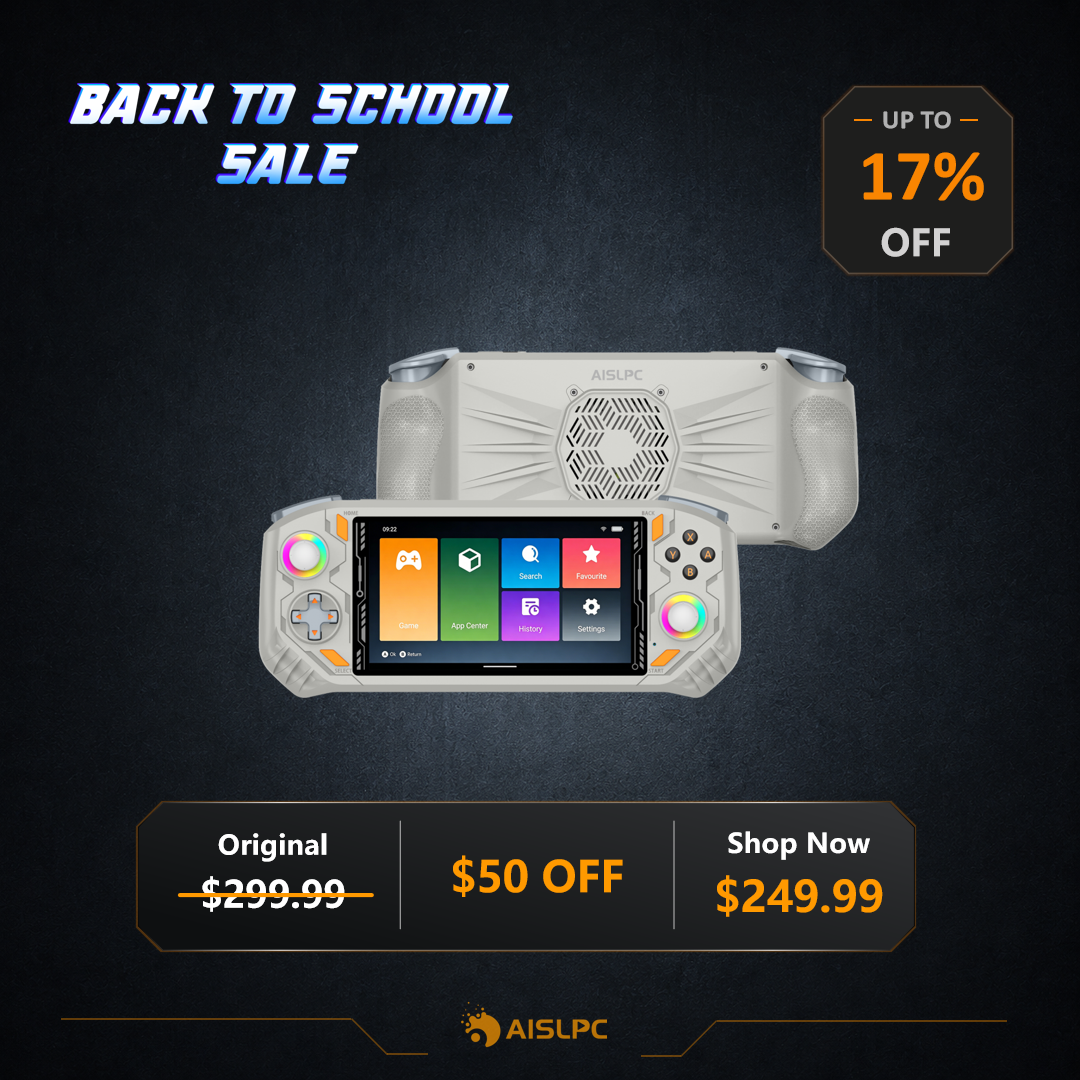 Плакат распродажи Back to School с серой RG52 PRO MAX: скидка 17% и 50 $, исходная цена 299,99 $, цена по акции 249,99 $.