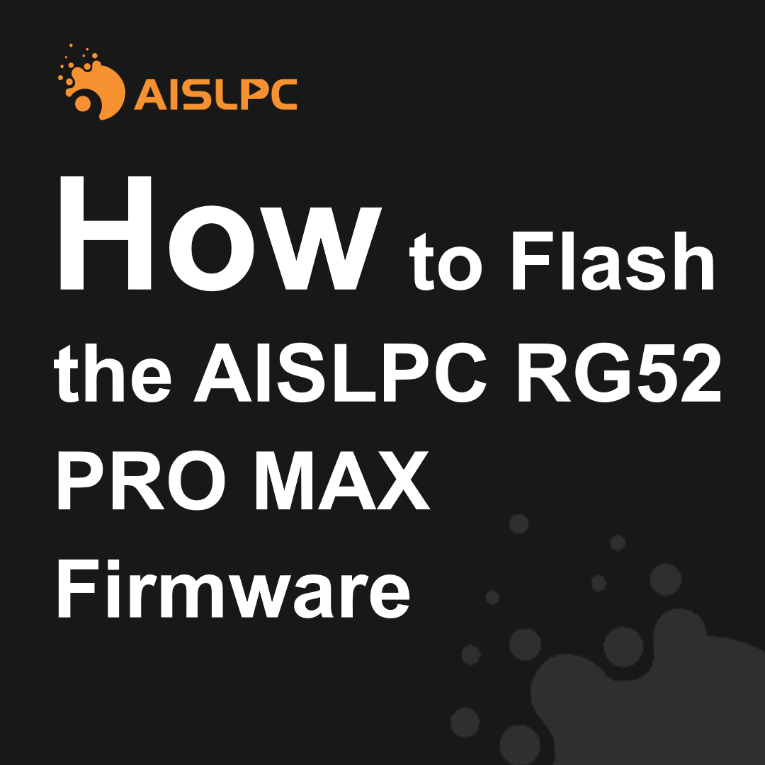 Обложка блога AISLPC «How to Flash the AISLPC RG52 PRO MAX Firmware» с логотипом AISLPC на тёмном фоне.
