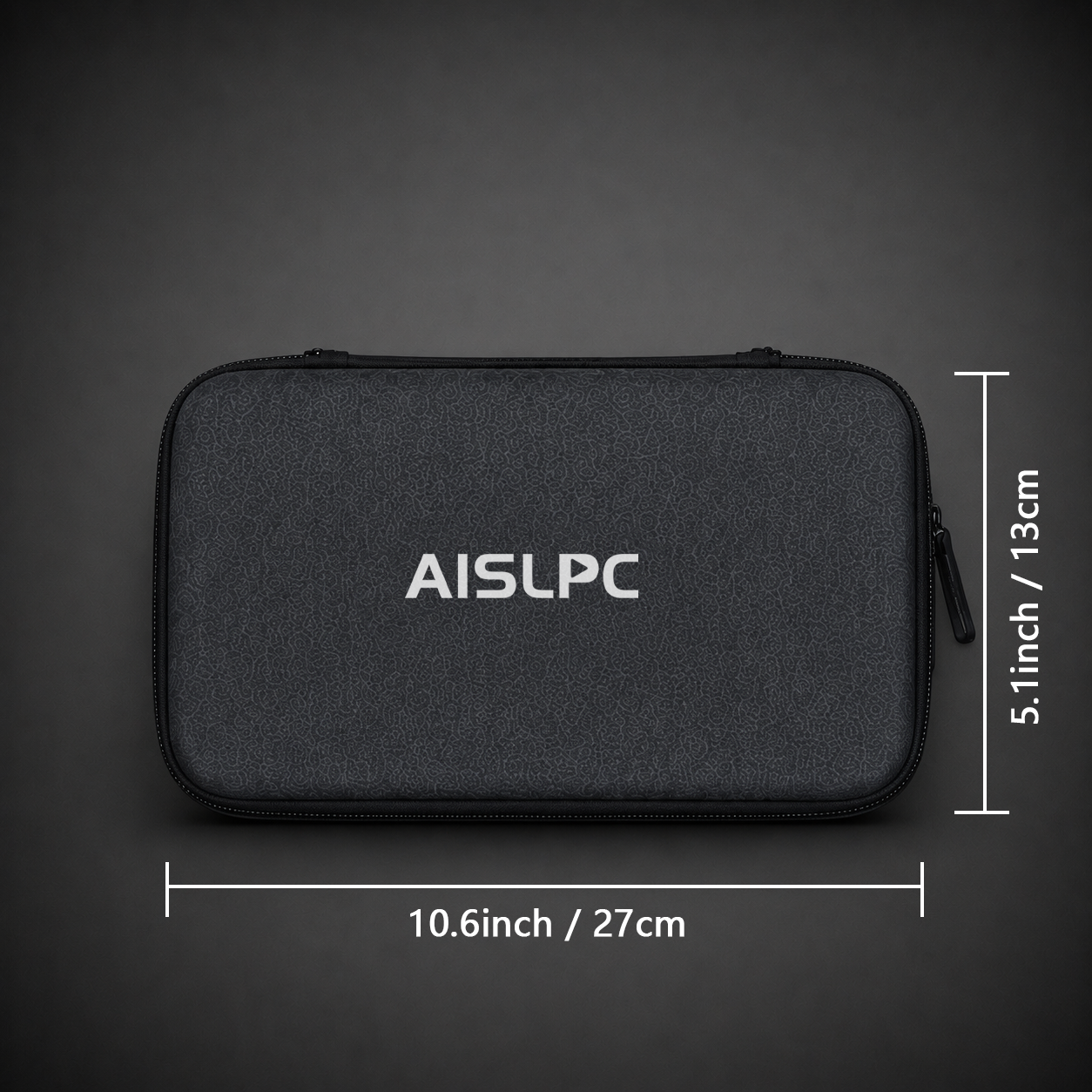 Схема размеров чехла AISLPC для RG52 MINI и RG52 PRO MAX: 27 × 13 см (10,6 × 5,1 дюйма).